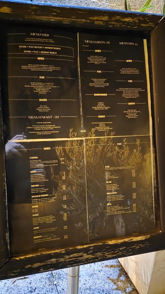 DIDI Saigon – Restaurant Asiatique Bar & Karaoké Villiers-sur-Marne - Menu Image 1
